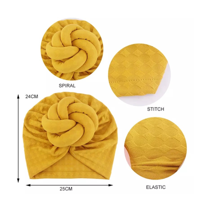Mustard Statement Turban Satin-Lined