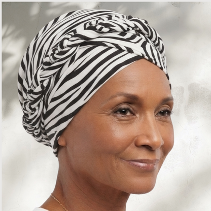 Stripe Boho Braid Turban (un-lined)